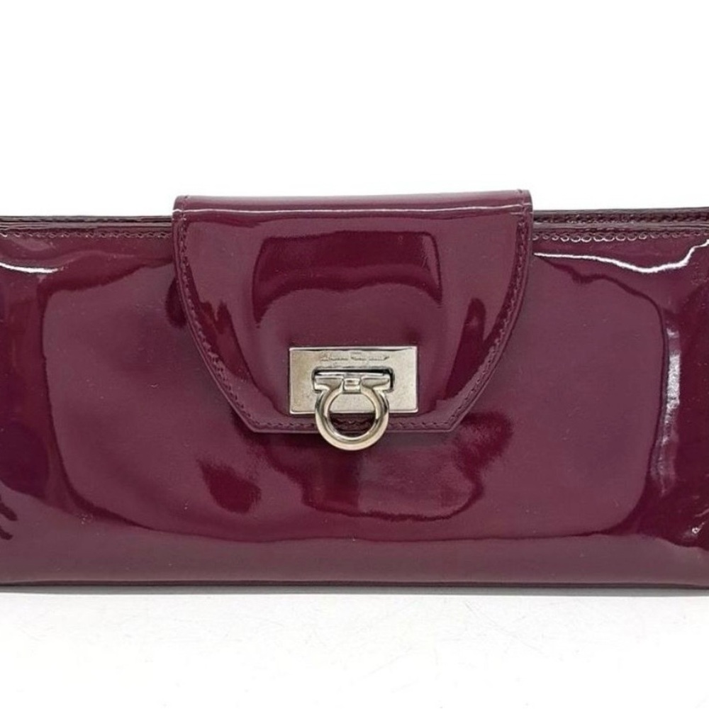 Ferragamo Continental Burgundy Wallet